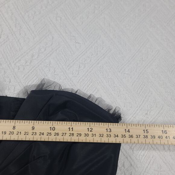 Vintage Cache formal ball gown black Sz 2 Fairygrunge Whimsigoth Morticia Addams - Picture 10 of 13